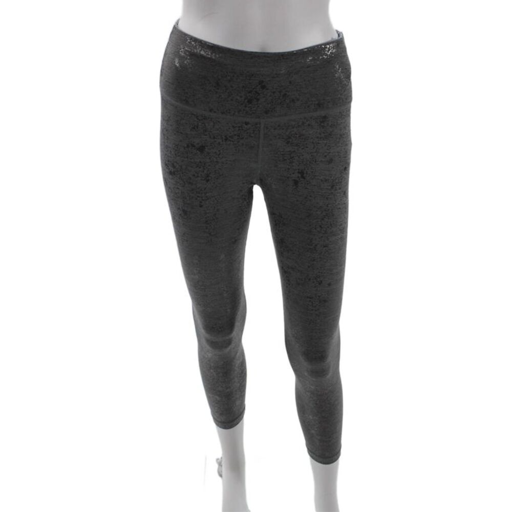 Sweaty Betty Women Dark Gray Ankle Cropped Nylon Leggings Zip Size S